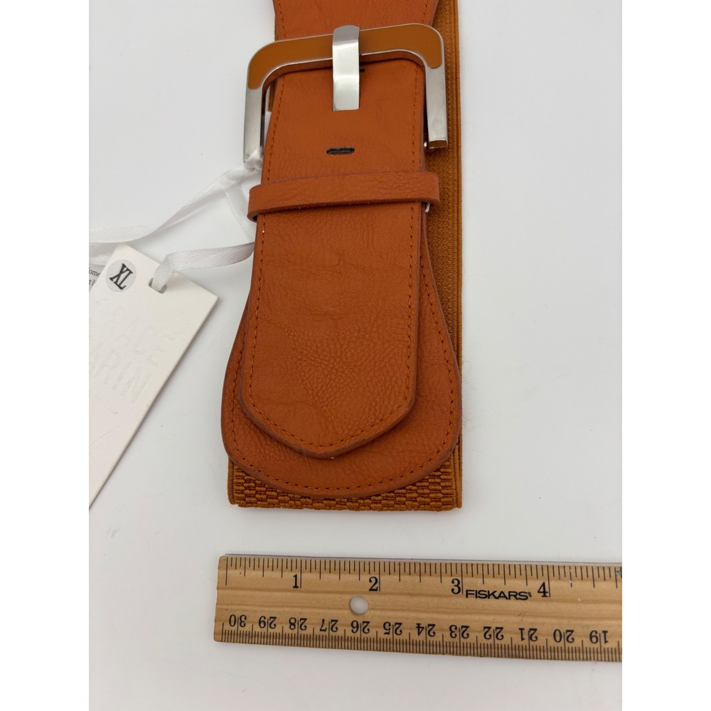 GRACE KARIN Wide Orange Belt Accessory‎ Womens Elastic Stretch Big Buckle NEW XL - Picture 12 of 13